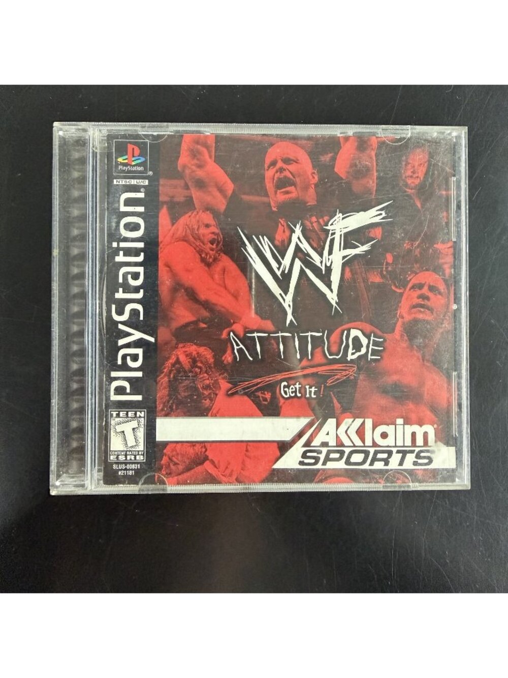 WWF Attitude PlayStation 1 PS1 Complete w/Manual Fully Tested Black Label